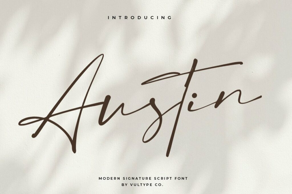 Austin Signature Font Poster 6