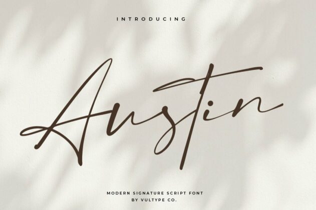 Austin Signature Font Poster 6