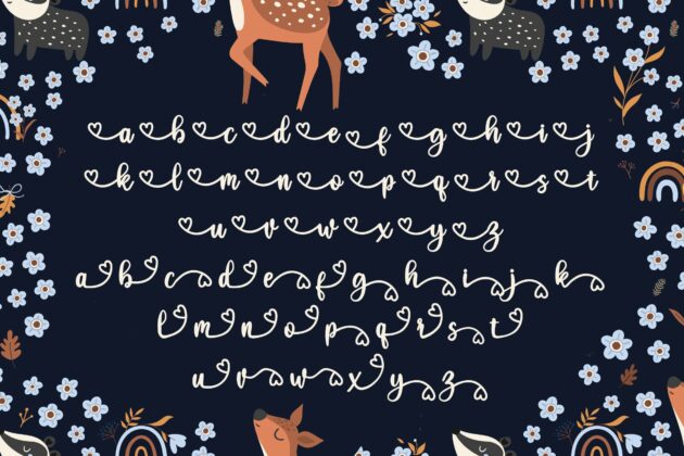 Autumnal Friends Script Font (Script Fonts, Romantic Fonts, Love Fonts) Poster 6