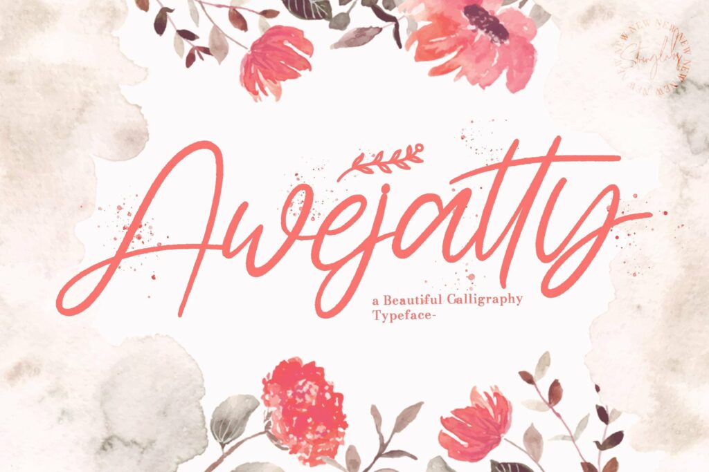 Awejatty - Handwritten Font Poster 10