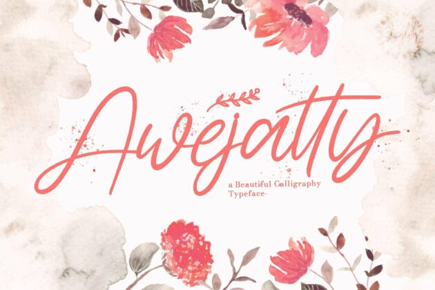 Awejatty - Handwritten Font Poster 10