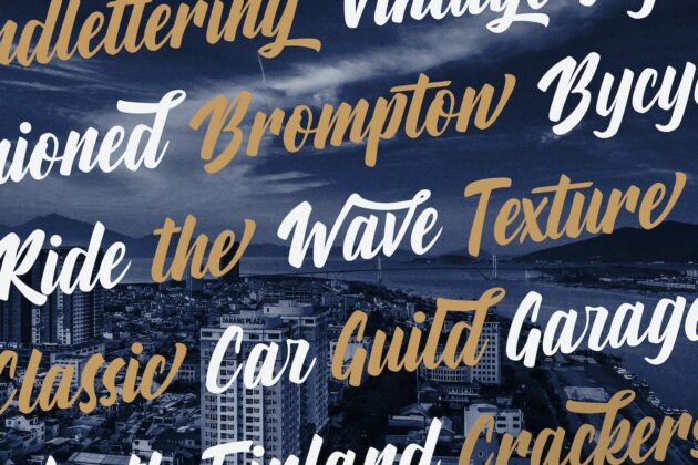 Aylafs - Bold Script Font Poster 2
