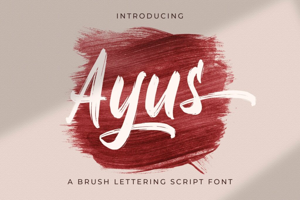 Ayus - Handbrush Script Font Poster 8