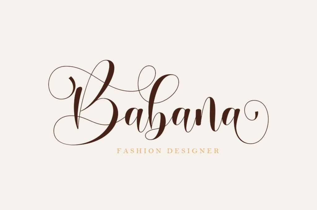 Babenta - Modern Calligraphy Font Poster 2