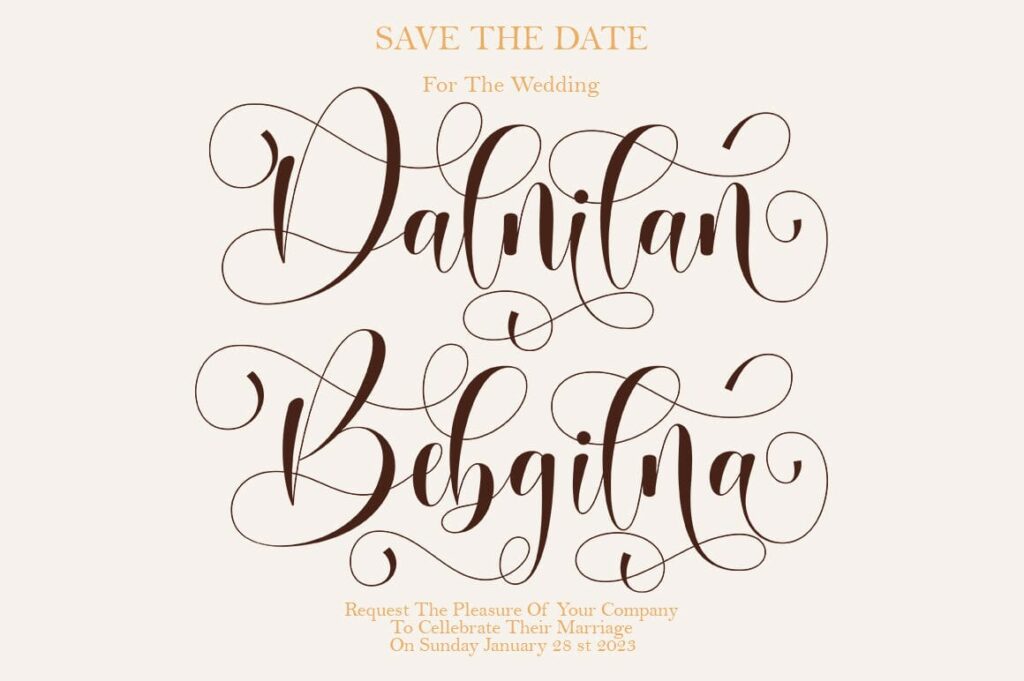Babenta - Modern Calligraphy Font Poster 4