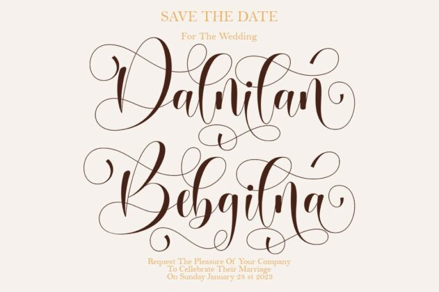 Babenta - Modern Calligraphy Font Poster 4