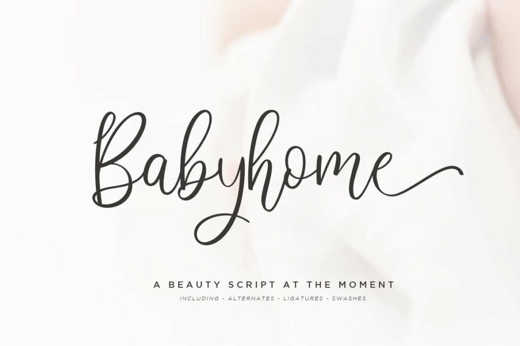 Babyhome Elegant Script in Two Version Poster 5