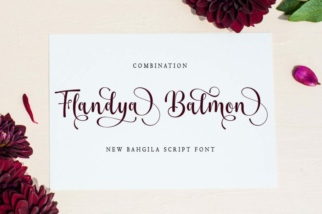 Bahgila Script font Poster 2