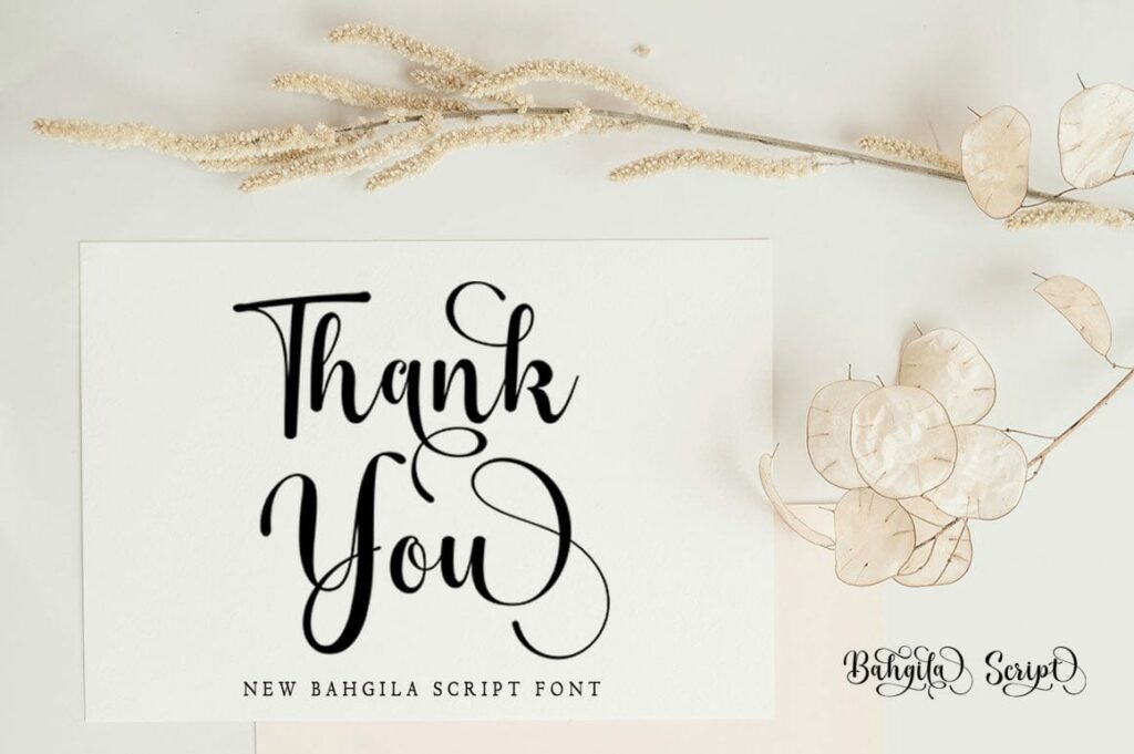 Bahgila Script font Poster 4