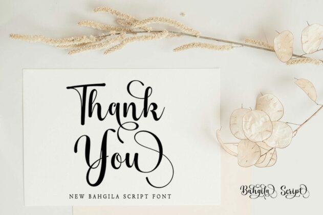 Bahgila Script font Poster 4