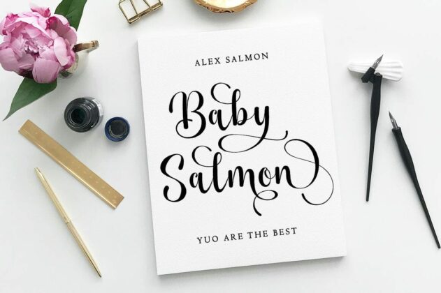 Bahgila Script font Poster 7