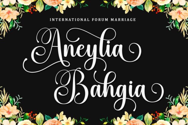 Balegad Script Font Poster 3