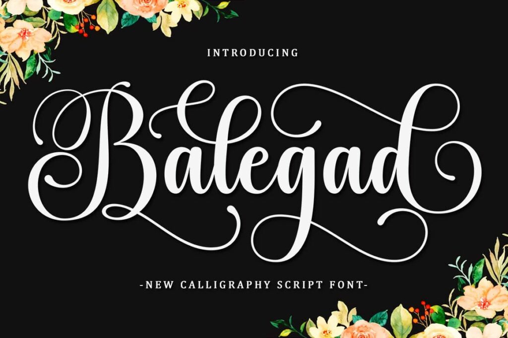 Balegad Script Font Poster 6