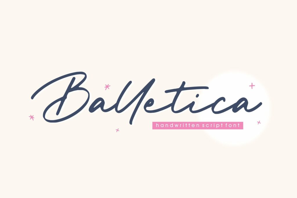 Balletica Handwritten Script Font Poster 7