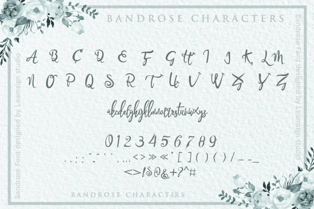 Bandrose Font Poster 5