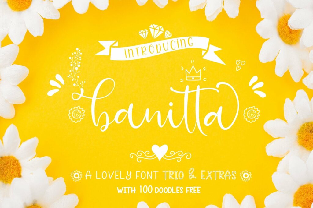 Banitta Font Trio & Extras Poster 4