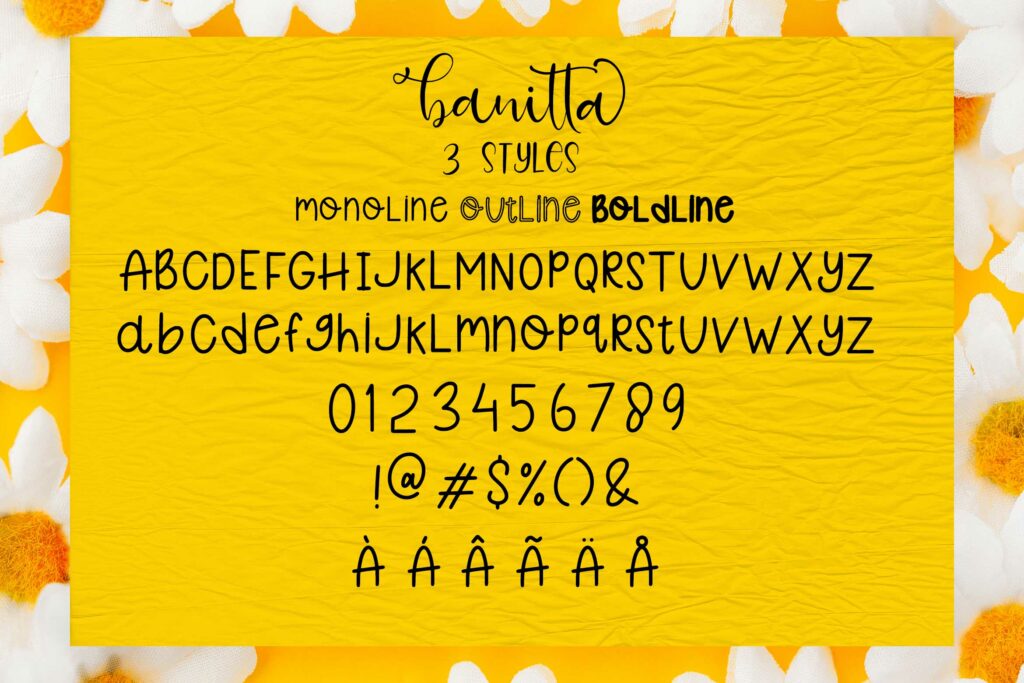 Banitta Font Trio & Extras Poster 5