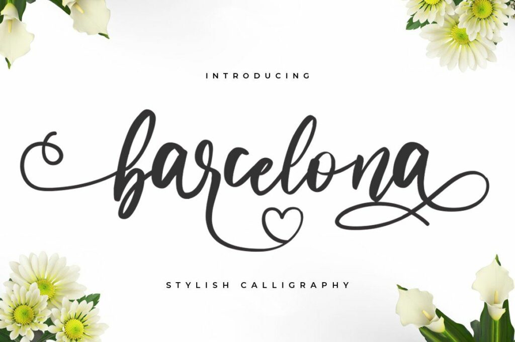 Barcelona - Handwritten Font Poster 3
