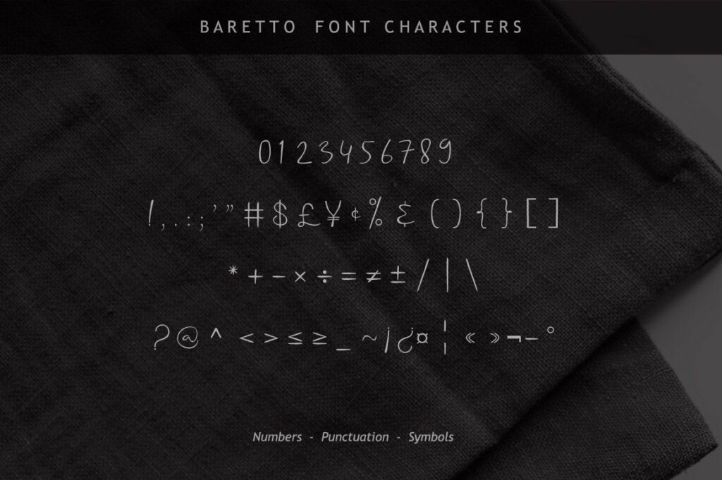 Baretto Font Poster 8