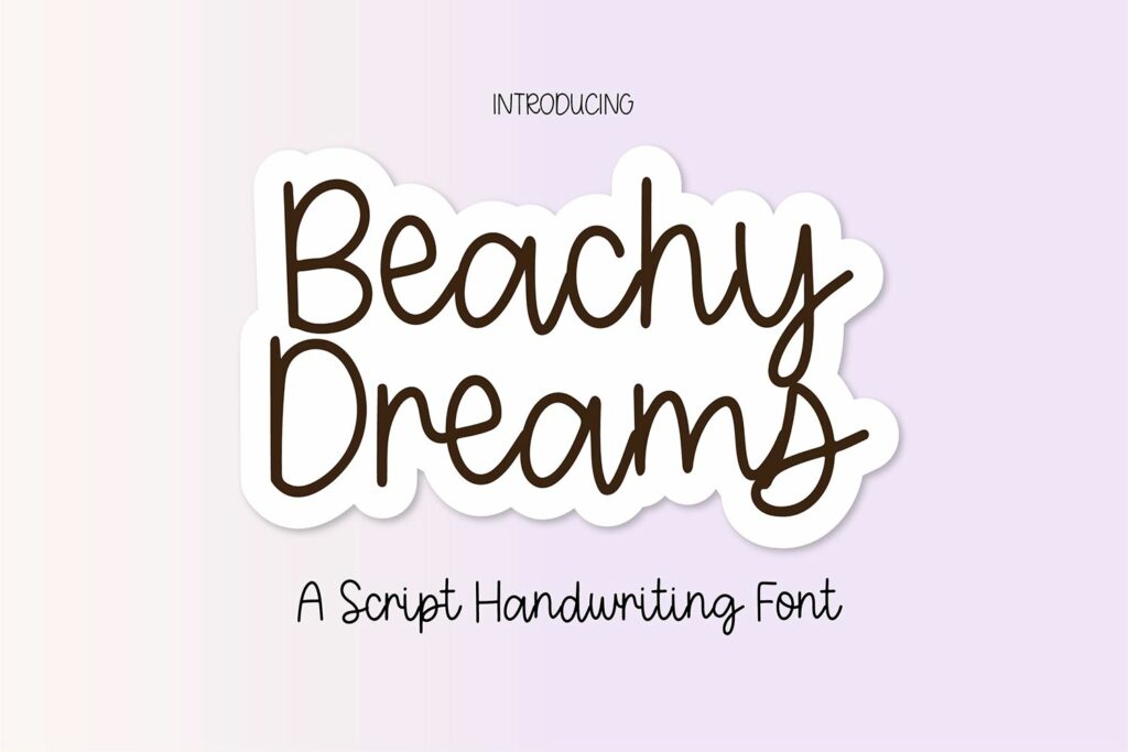 Beachy Dreams Cursive Handwriting Poster 3