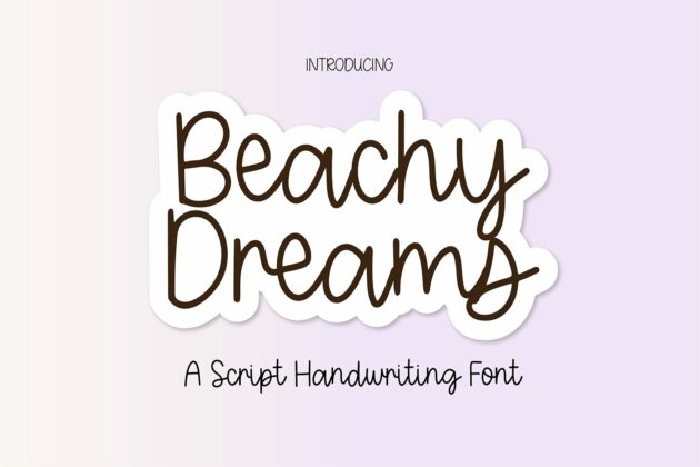 Beachy Dreams Cursive Handwriting Poster 3
