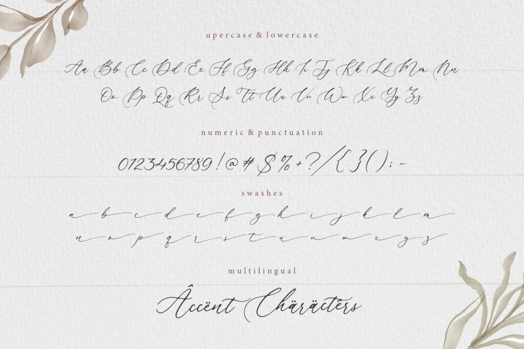 Beautica Beautiful Calligraphy Font Poster 1