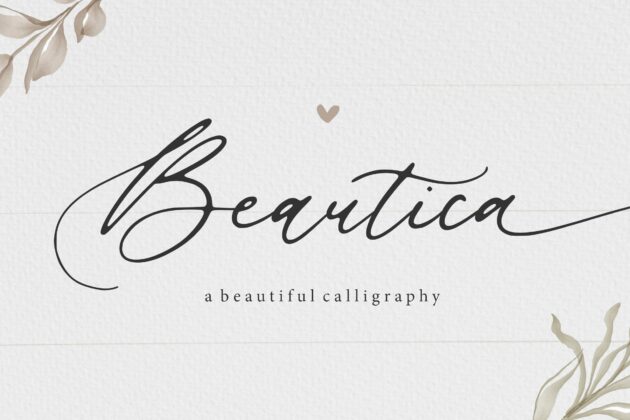 Beautica Beautiful Calligraphy Font Poster 5