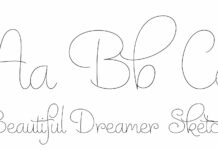 Beautiful Dreamer - Sketch Font Poster 1
