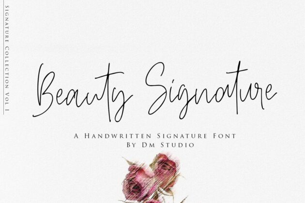 Beauty Signature - Handwritten Font Poster 7