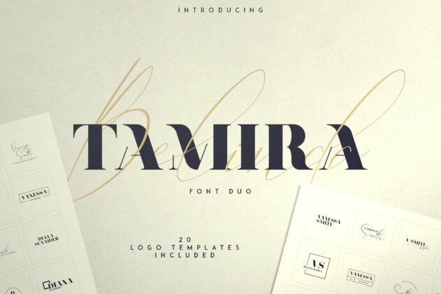 Belinda Tamira - Font duo + 20 Logos Poster 9