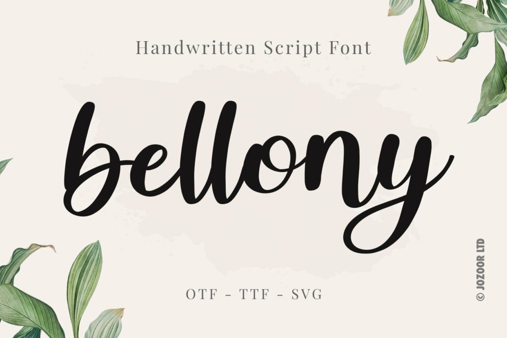 Bellony - Handwritten Script Font Poster 1