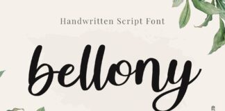 Bellony - Handwritten Script Font Poster 1