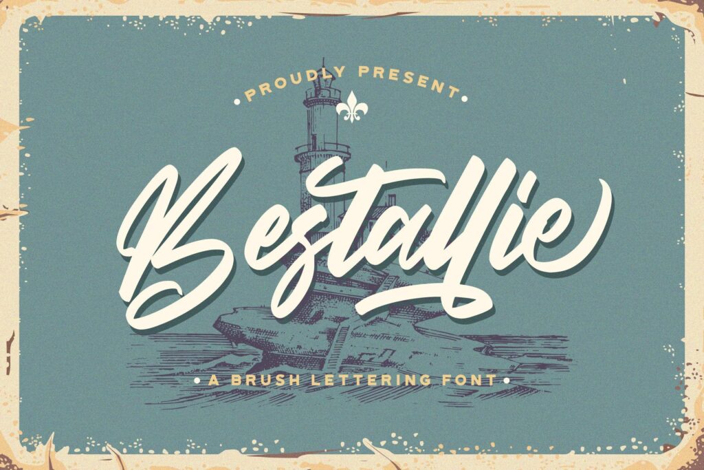 Bestallie - Bold Script Font Poster 4