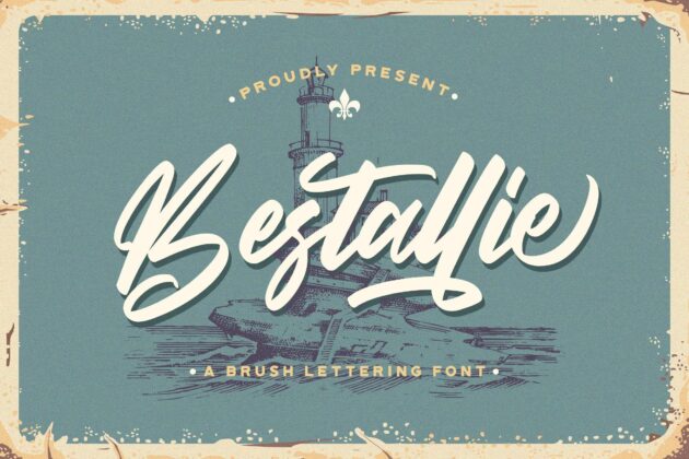 Bestallie - Bold Script Font Poster 4