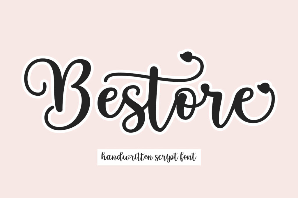 Bestore | Script Fonts Poster 1