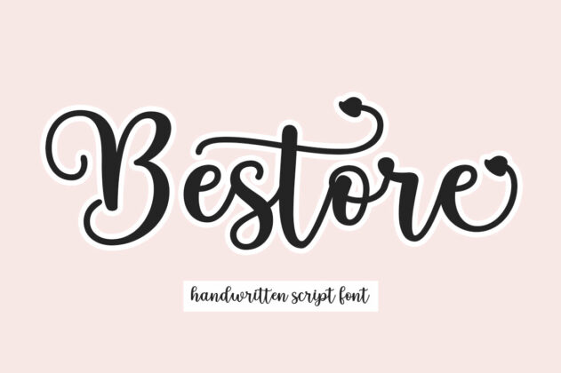 Bestore | Script Fonts Poster 1