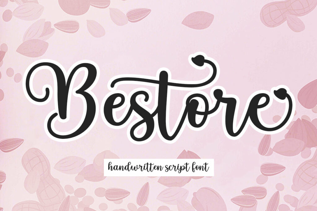 Bestore | Script Fonts Poster 6