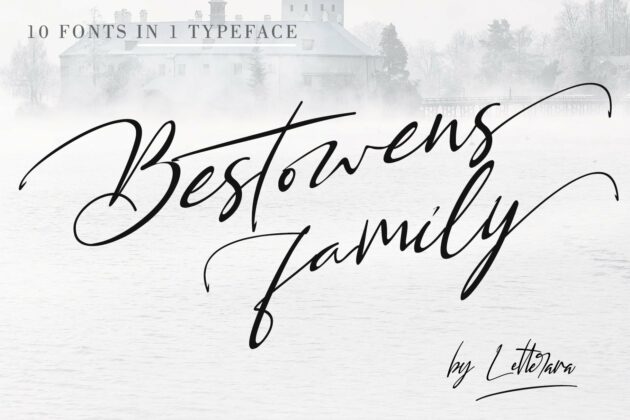 BESTOWENS FAMILY (10 Styles in 1 Typeface) Poster 7