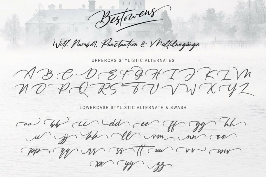 BESTOWENS FAMILY (10 Styles in 1 Typeface) Poster 10