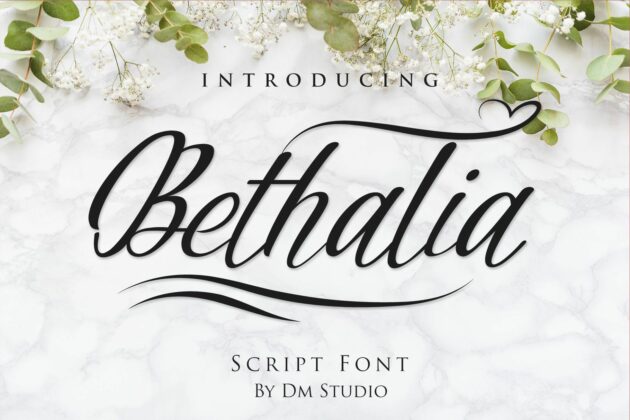 Bethalia Script Font Poster 4