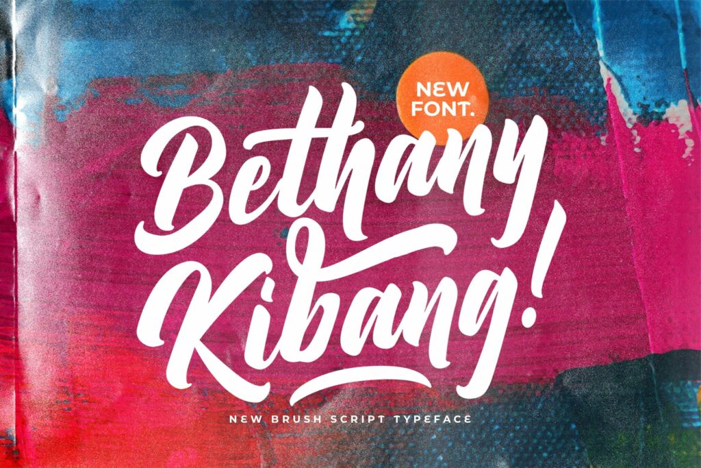 Bethany Kibang - Bold Script Font Poster 7