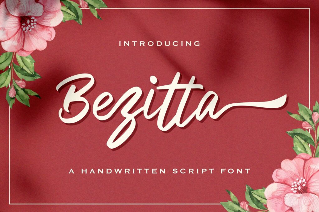 Bezitta - Handwritten Font Poster 1