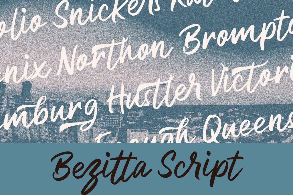 Bezitta - Handwritten Font Poster 2