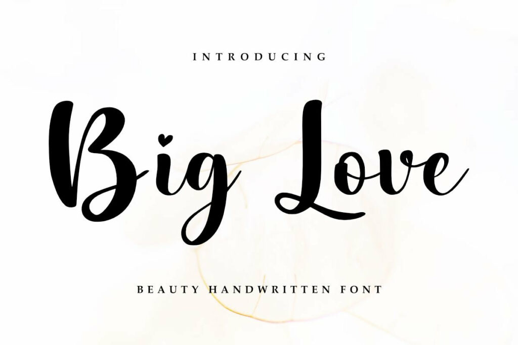 Big Love - Wedding Font Poster 3