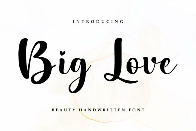 Big Love - Wedding Font Poster 3