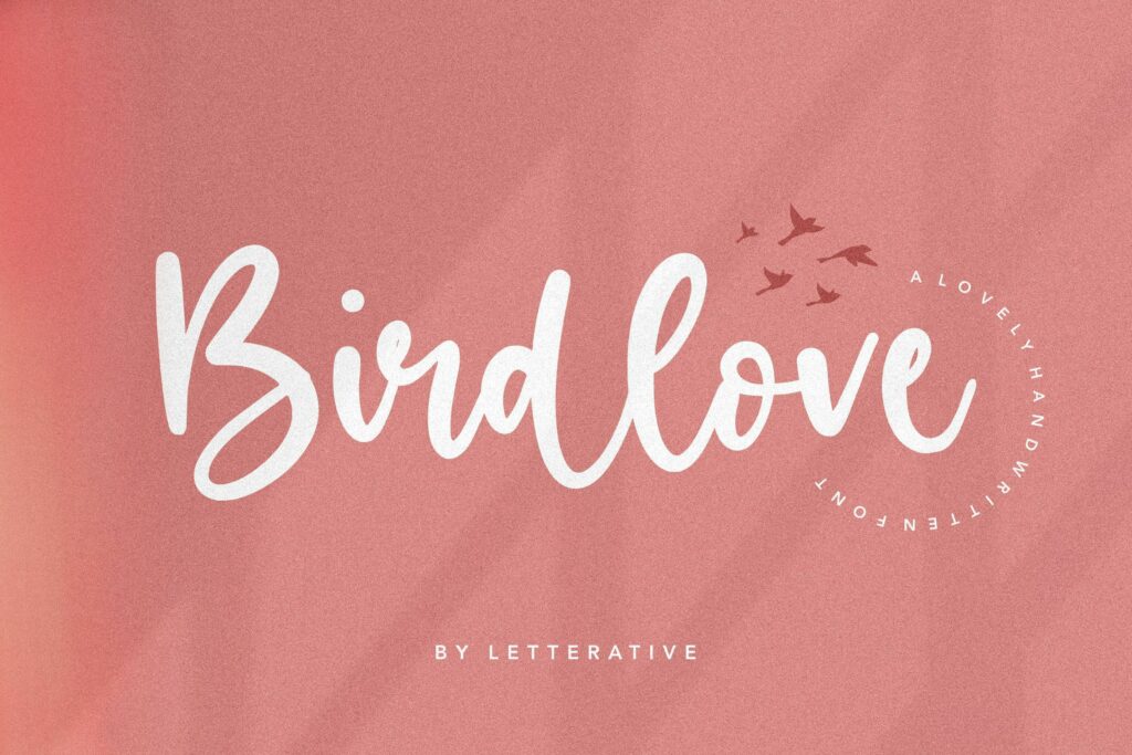 Birdlove Lovely Handwritten Font Poster 7