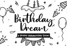 Birthday Dream Cute and Quirky Handwritten Script Poster 1