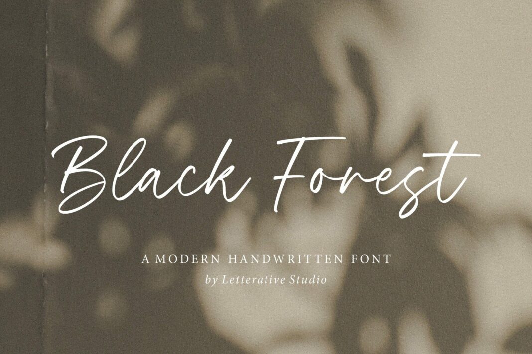 Black Forest Modern Handwritten Font Poster 4