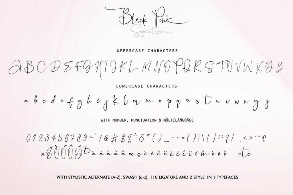 Black Pink Signature Poster 11