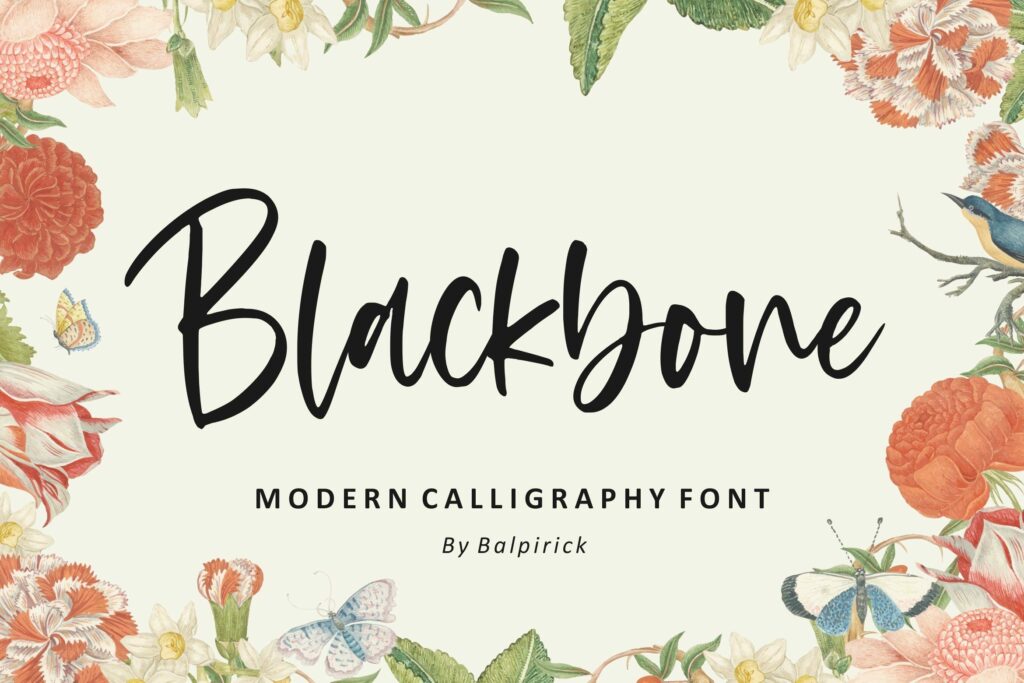 Blackbone Modern Calligraphy Font Poster 1